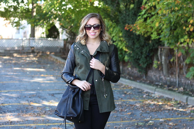 Army Jacket & Leopard Sneakers | My Go-To October Outfit | #LivingAfterMidnite