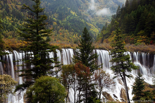 china autumn waterfall sichuan jiuzhaigou nuorilangwaterfall october2014 jiuzhaigouvalleynationalpark
