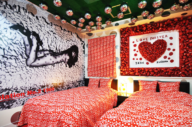 Memories of My Soul, and in Search of Diverse Happinesses by Yayoi Kusama at Takaraso Hotel