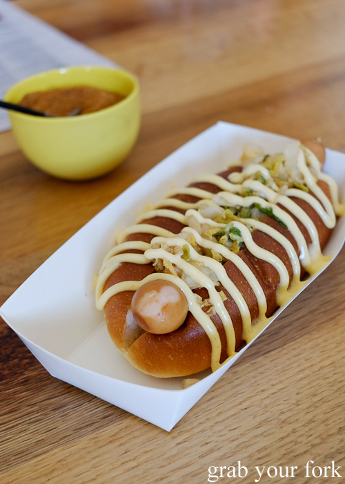 Hot dog with kimchi and mayo at Candied, Spotswood