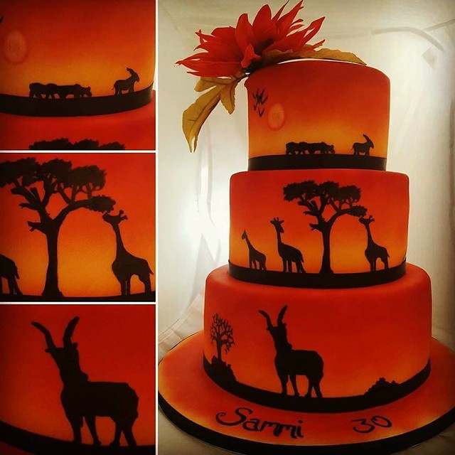 Safari Sunset Cake by Ceri Lloyd of Ceri's Cake Creations - Bridgend