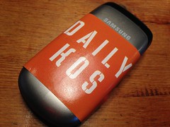 Missys Brother's phone with a Daily Kos sticker