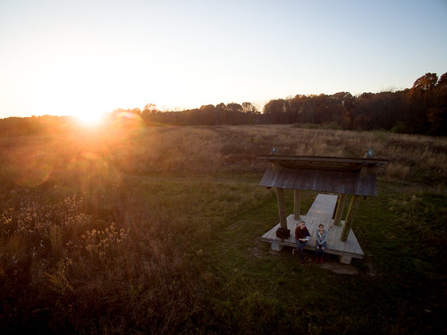 rockford michigan unitedstates us sunset dji drone flight sky fall leaves grass field park