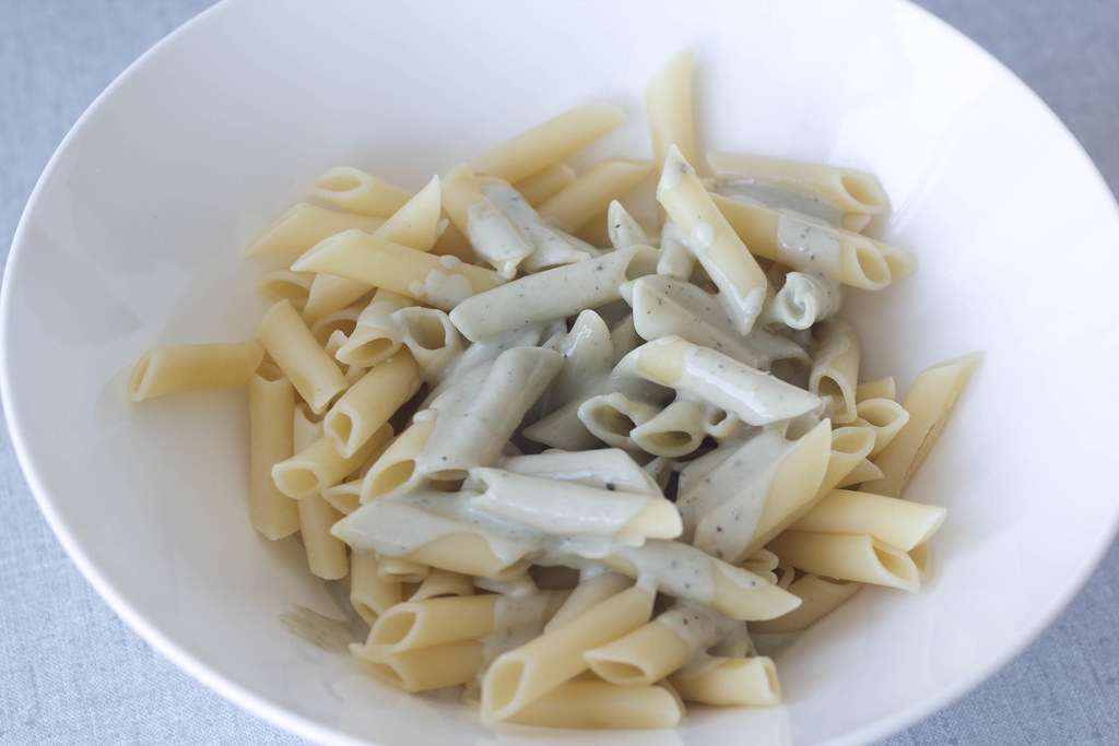 Pasta med gorgonzolasauce, ruccola og valnødder (7)