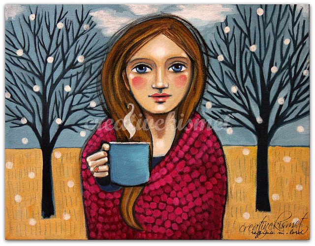 hot coffee - art by Regina Lord