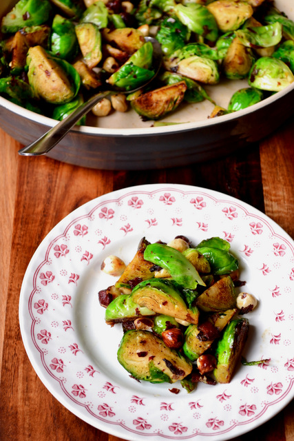 Hazelnut and Pancetta Brussels Sprouts