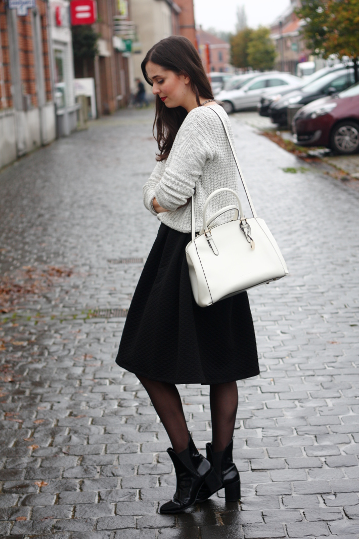 skirt with chelsea boots