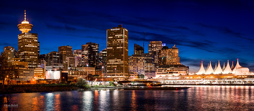 canada skyline night vancouver evening downtown cityscape bc dusk britishcolumbia bluehour downtowneastside gastown suntower dtes canadaplace harbourcentre airtrafficcontrol vancouverlookout portside fivesails atctower crabpark