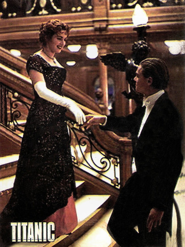 Kate Winslet and Leonardo DiCaprio in Titanic (1997)