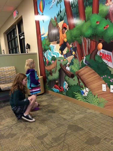 Finding pictures on the waiting room mural