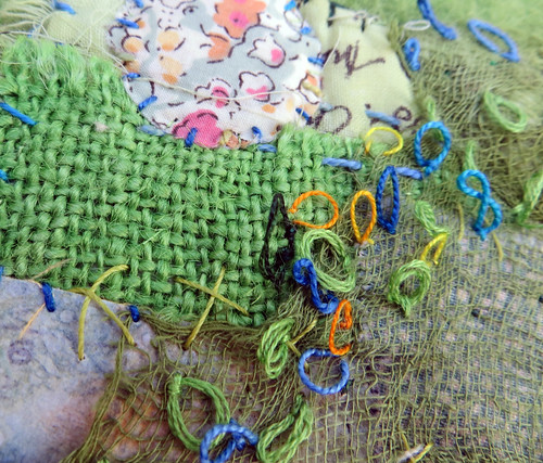 Childhood Summer ~ text on textiles ~ detail