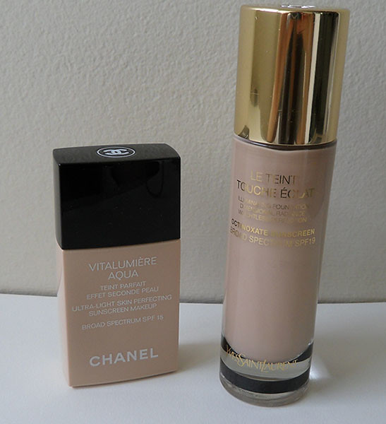 Make Peace with Yourself :): YSL Le Teint Touche Eclat foundation vs. Chanel  Vitalumiere Aqua foundation Review