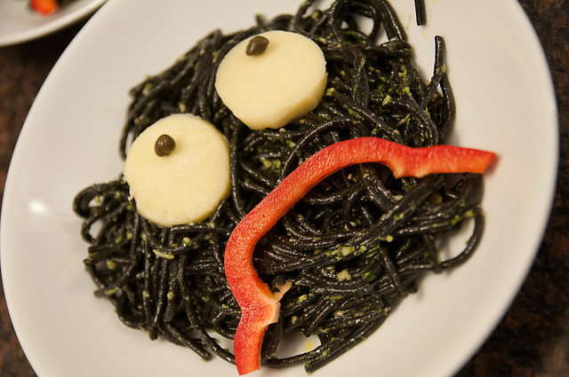 ghoulish monster pasta