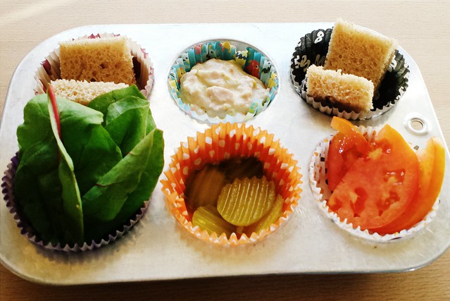 muffin tin meal: build your own tuna sandwich