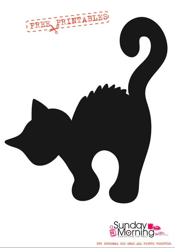 halloween free printables  gatto nero