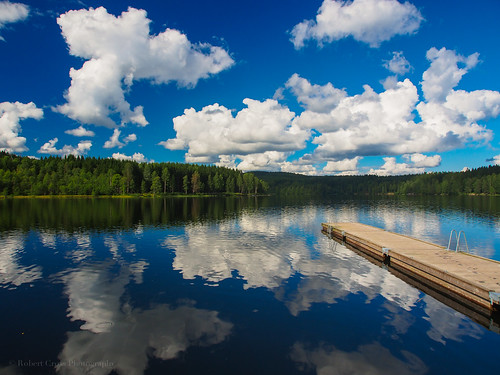 trees lake reflection nature water oslo norway clouds forest landscape pier norge europe bluesky olympus scandinavia omd sognsvann em5 1250mmf3563mzuiko
