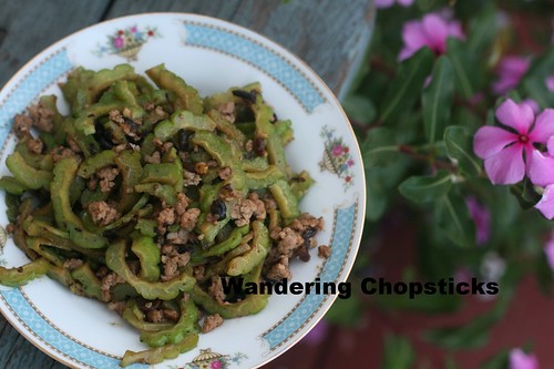Chinese Bitter Melon Stir-Fry with Ground Pork and Black Bean Sauce 1