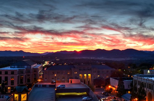 blue sunset sky mountains bar 50mm nikon downtown asheville ridge d750 f18d