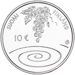 Finland 10 Euro coin on sculptor Emil Wikstrom obverse