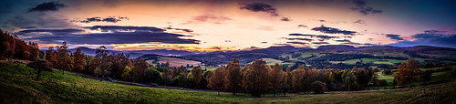 sunset panorama mountains landscape scotland landscapes nikon panoramas sunsets panoramic crieff lightroom d3200