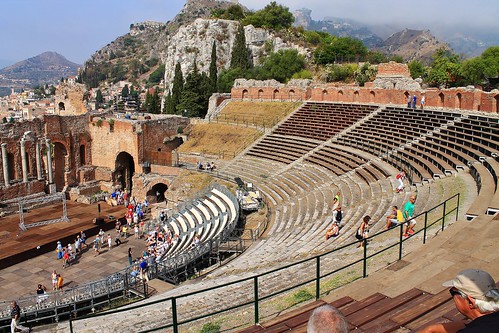 italy greek europe theatre roman sicily taormina walledcity