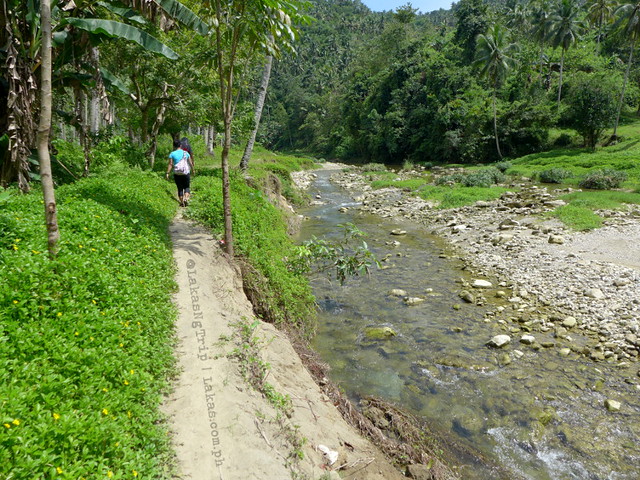 River trek to Dodiongan Falls. Iligan City, Lanao del Norte, Philippines