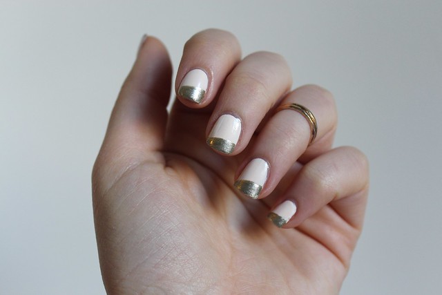Nude & Gold Nails | #LivingAfterMidnite