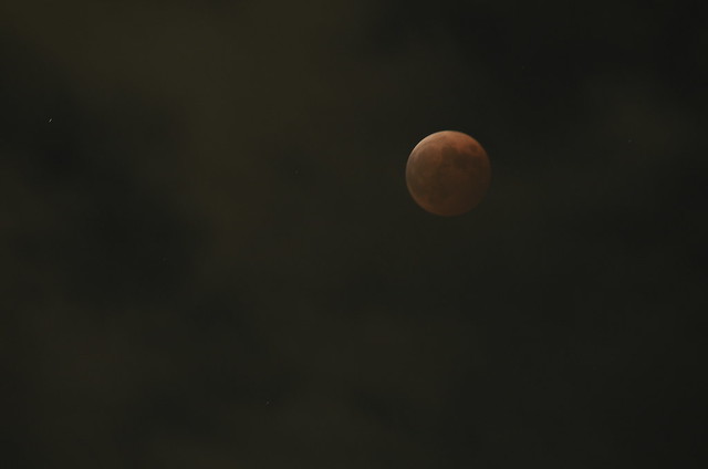皆既月食 a total eclipse of the moon 2014年10月8日