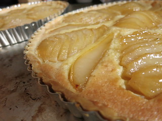 Poached Pear and Almond Tart