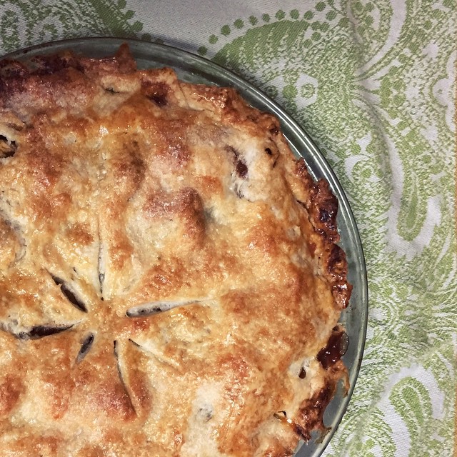 So I just made an apple pie from scratch. With apples we picked. From trees. I am basically Ma Ingalls. #applepie #baking #marthastewart #recipe #fall