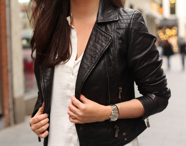 leather biker jacket outfit