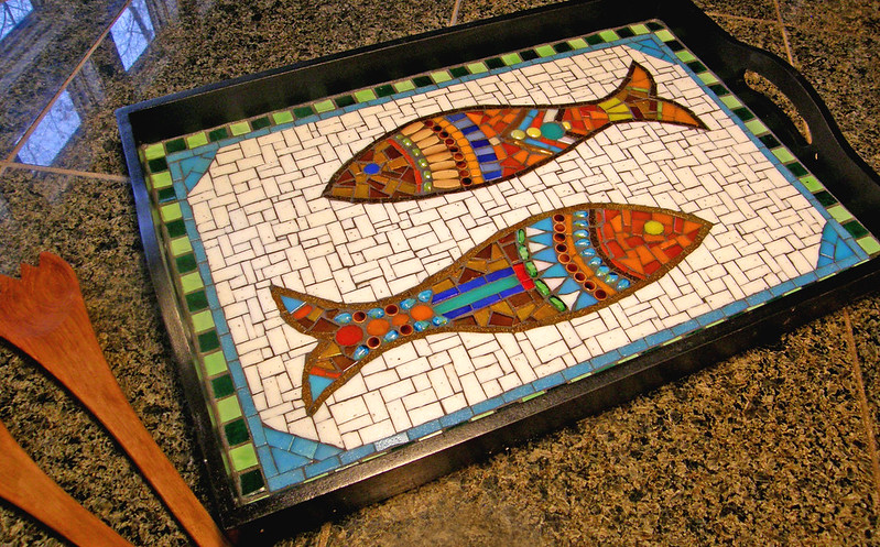 Mosaic serving tray