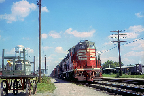 cbq sd24 502 burlington railroad emd locomotive galva train chz