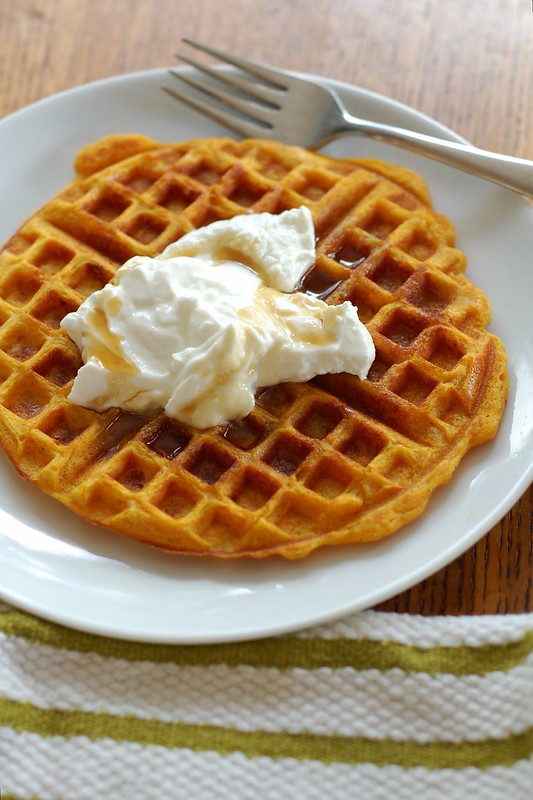 Spiced Butternut Squash Waffles by Eve Fox, The Garden of Eating, copyright 2014