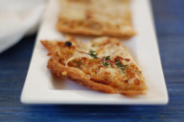 Caramelized onion and apple tart by Eve Fox, The Garden of Eating, copyright 2014
