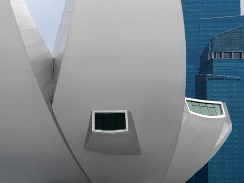 The 'Lotus' Art Museum, an interesting architectural feature on the Singapore's harbour