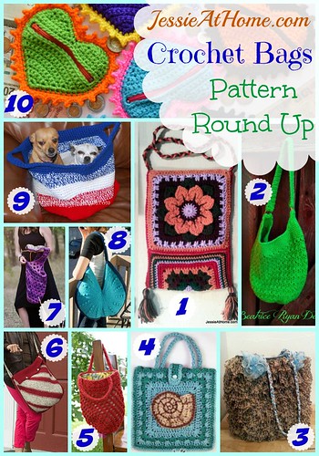 Crochet Bag Pattern Round Up from Jessie At Home