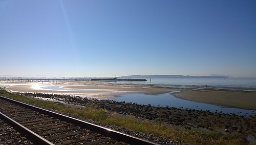 Train tracks, White Rock beach