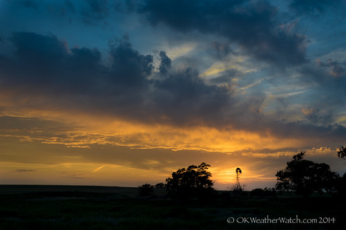 sunset windmill