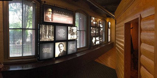 Large display panels honoring Gifford Pinchot’s 150th Birthday at the U.S. Forest Service headquarters