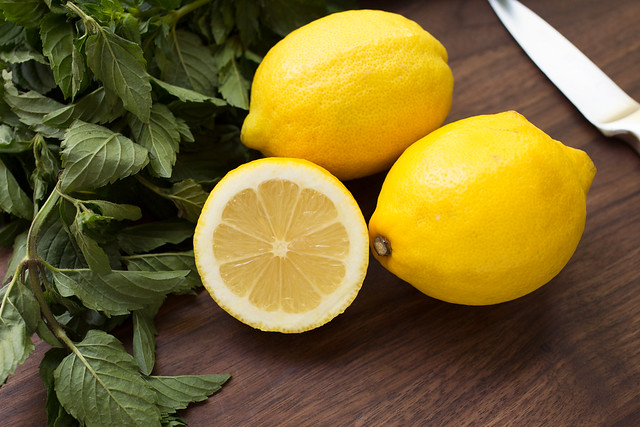 Lemons and fresh mint