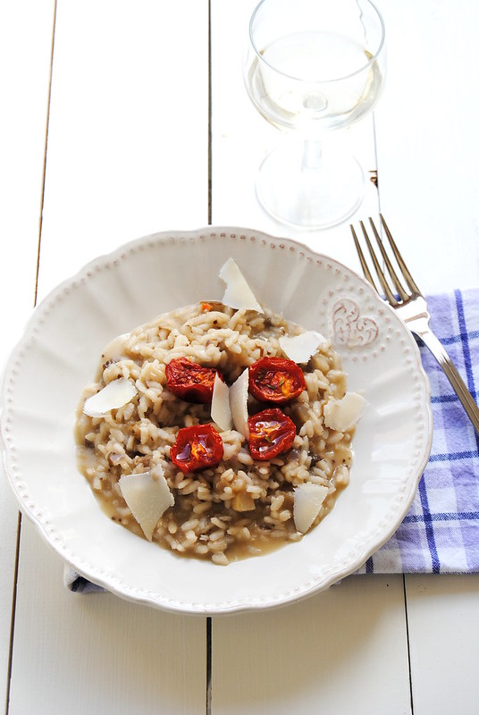 Risotto with Roasted Eggplant and Cherry Tomatoes