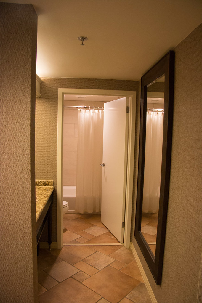 Bathroom in the 1 bedroom suite at Hyatt Hill Country Resort and Spa