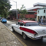 Cuba_Agosto_2016 Automóvil con bandera "USA"