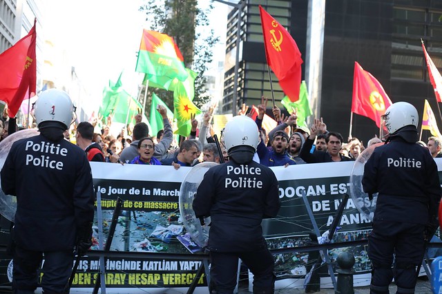 Protest tegen Turkse bloedbad en tegen Erdogan // foto's door PPICS