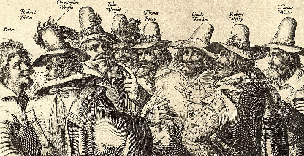 Detail from a contemporary engraving of the Gunpowder Plotters.