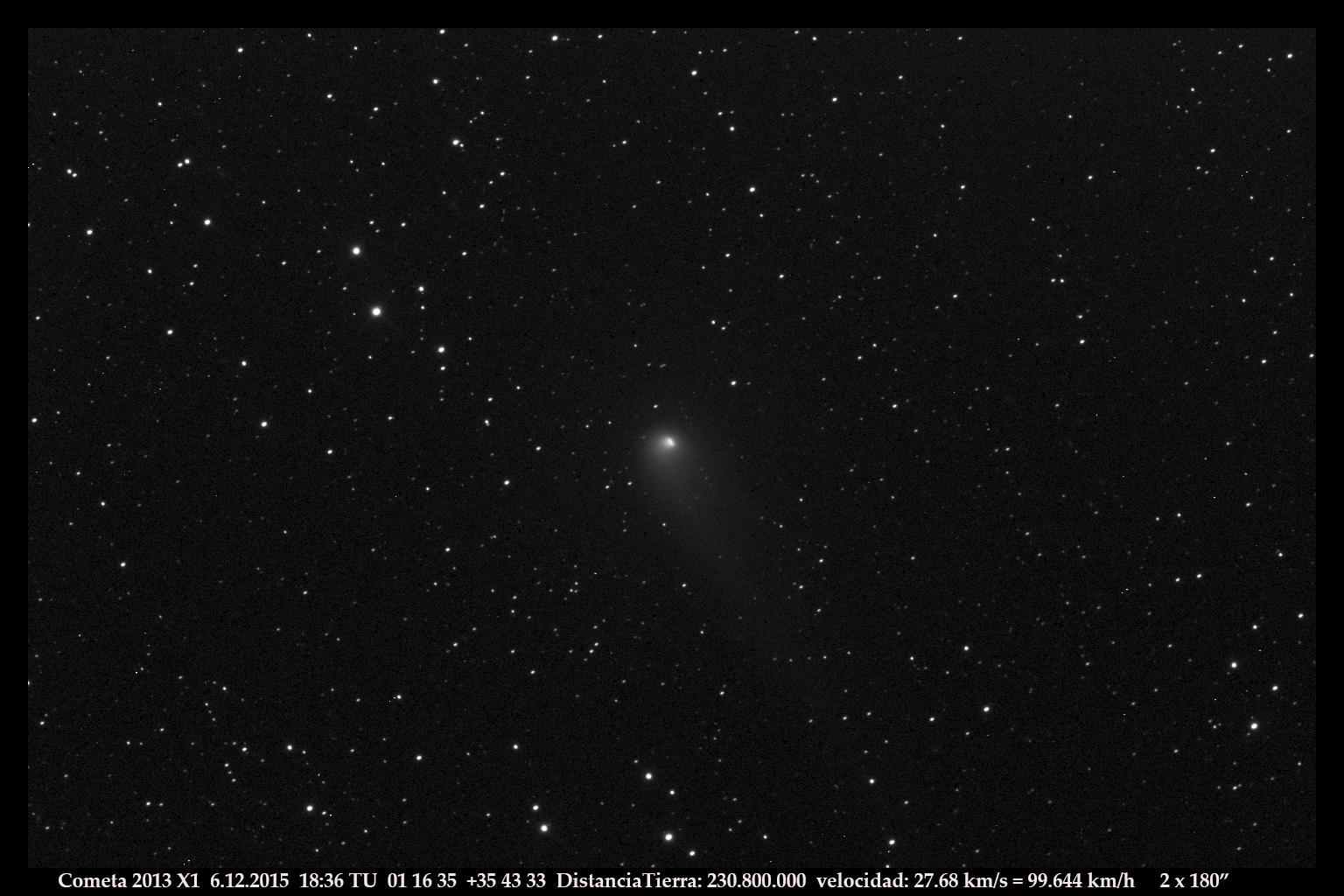 Cometa 2013 X1  6 12 2015  2x 180