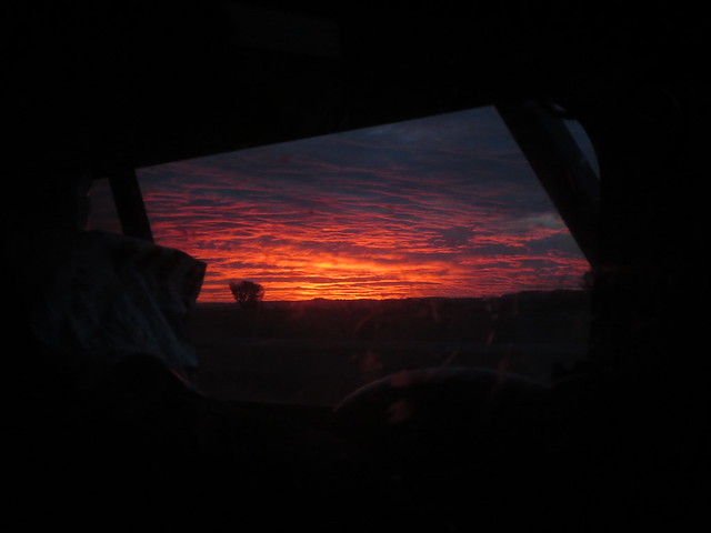 Sunset through the truck cap