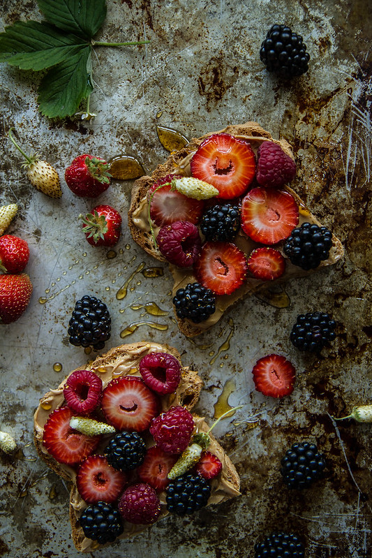 Peanut Butter and Berry Toast