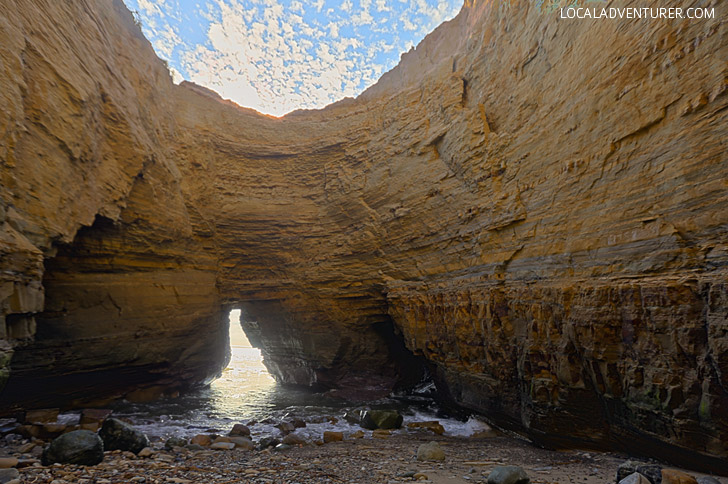 Secret Sea Cave San Diego at Cabrillo National Monument.